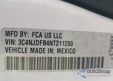 2022 Jeep Compass Latitude Lux 4X4 из США, поврежденный, VIN 3C4NJDFB4NT211280